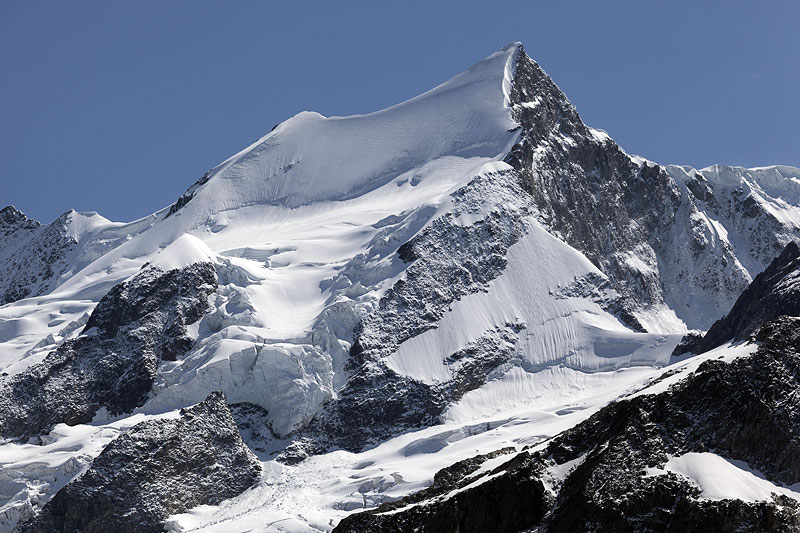 glacier, bergschrund, ice apron, Ochs, Kleines Fiescherhorn