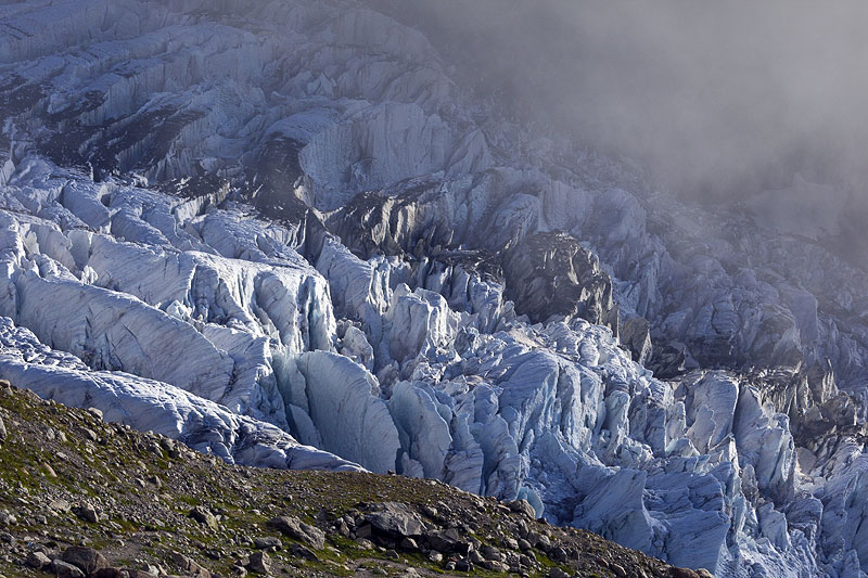 icefall, crevasses, glacier